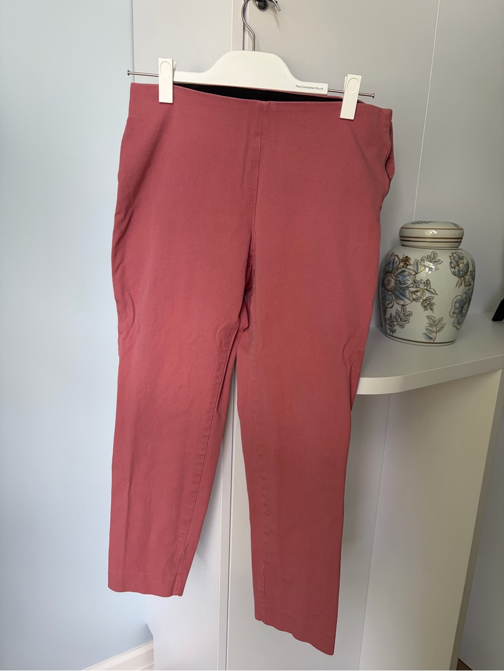 Cropped Stretch Pants in Dusty Rose